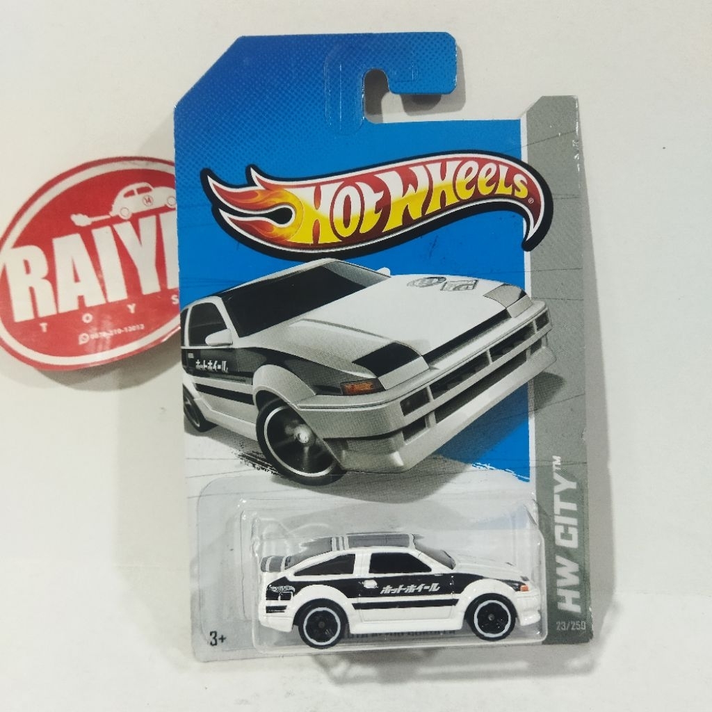 Hot Wheels TOYOTA AE-86 COROLLA AE86 putih hitam bukan Initial-D