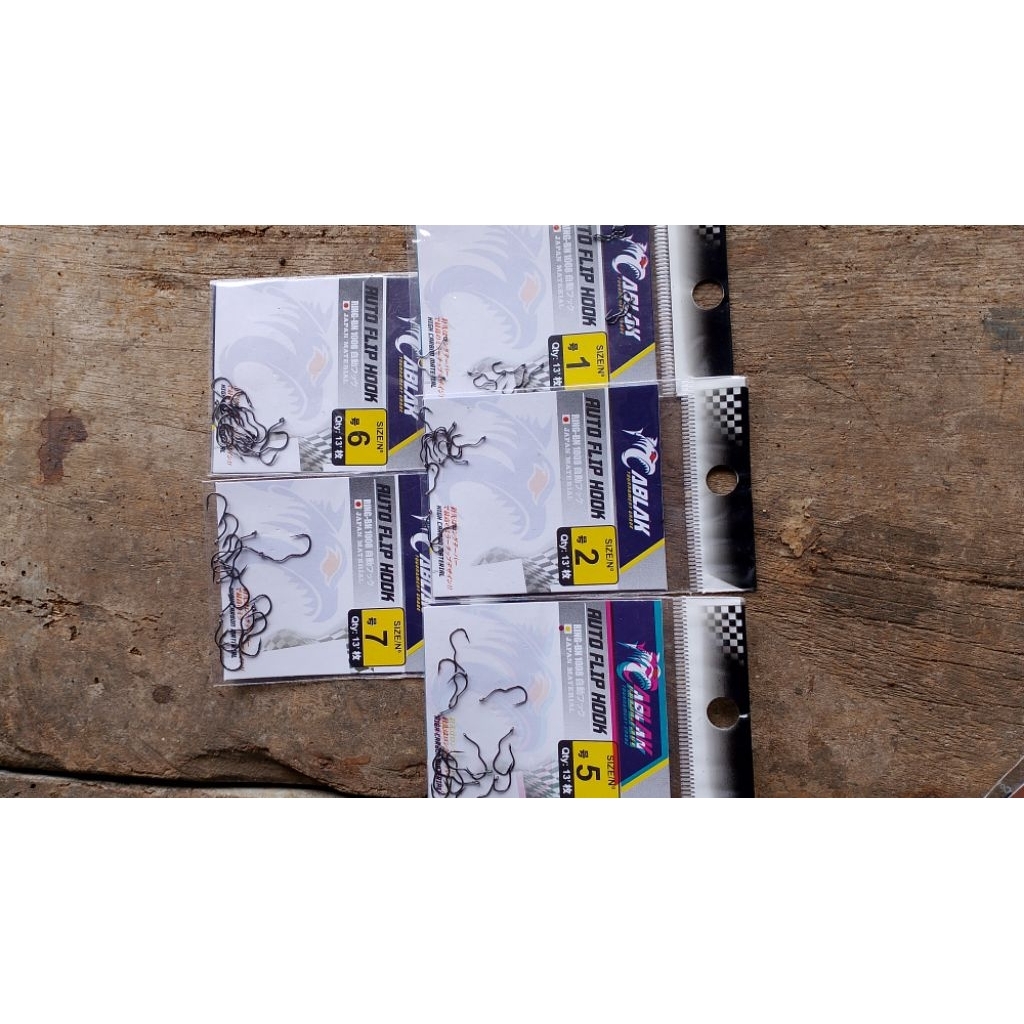 kail pancing Cablak auto flip hook ring no 1, 2, 5, 6, 7