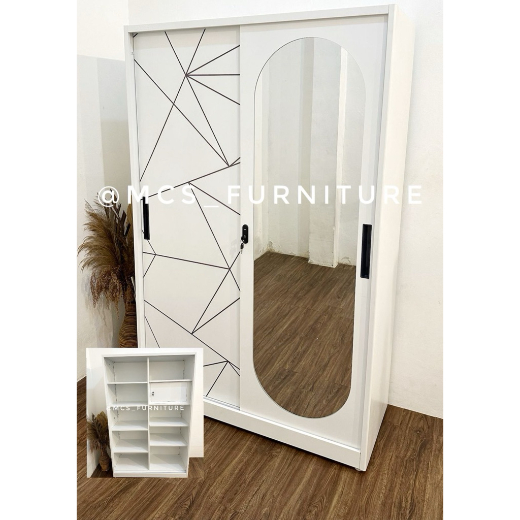 Lemari Besi Jumbo Full Sap Gantungan Ambalan Baju Pakaian Mebel Furniture Semarang
