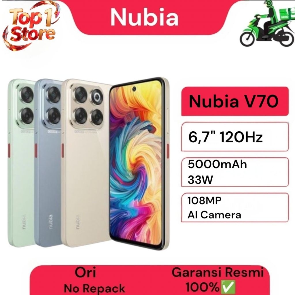 HP NUBIA V70 NFC RAM 20GB (8+12)/256GB (bisa instant)