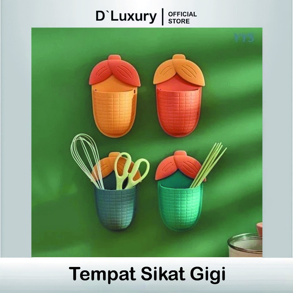 Tempat Sikat Gigi Motif Jagung Multifungsi / Rak Gantung Tempel Pasta Gigi / Holder Jagung