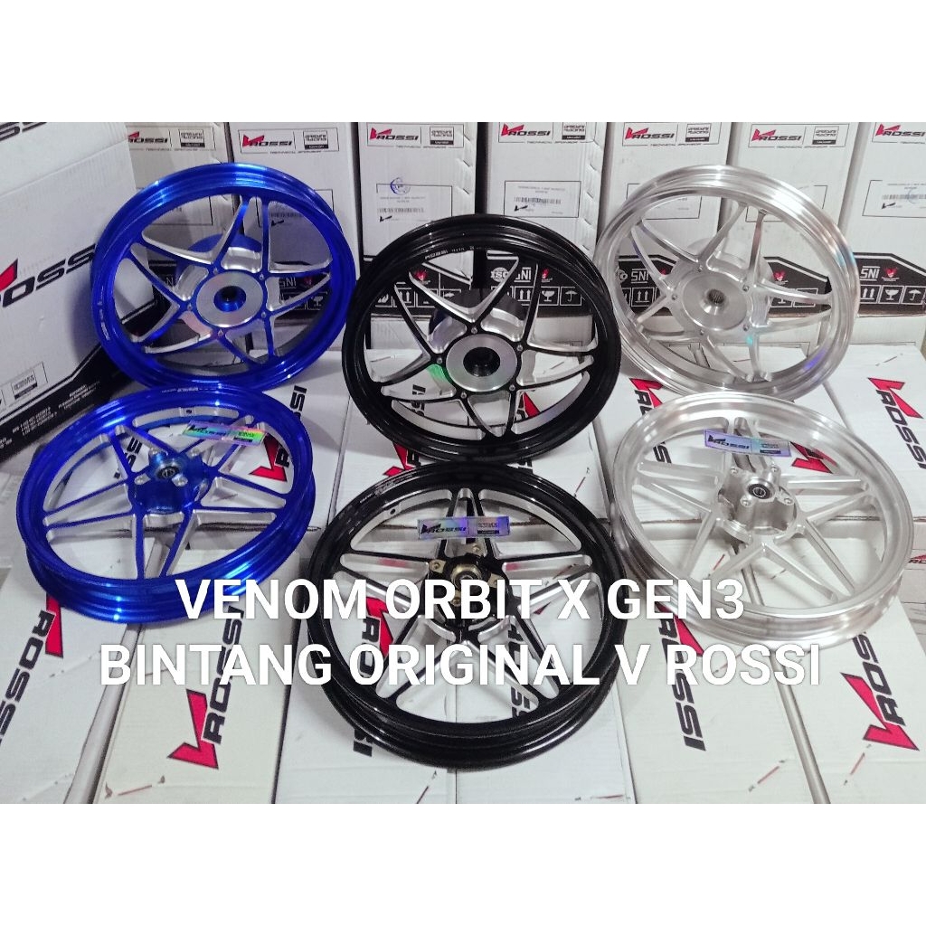 VELG PELAK RACING V ROSSI VENOM ORBIT BINTANG X GEN3 TERBARU VARIO 125/150 BEAT SCOOPY GENIO VARIO 1