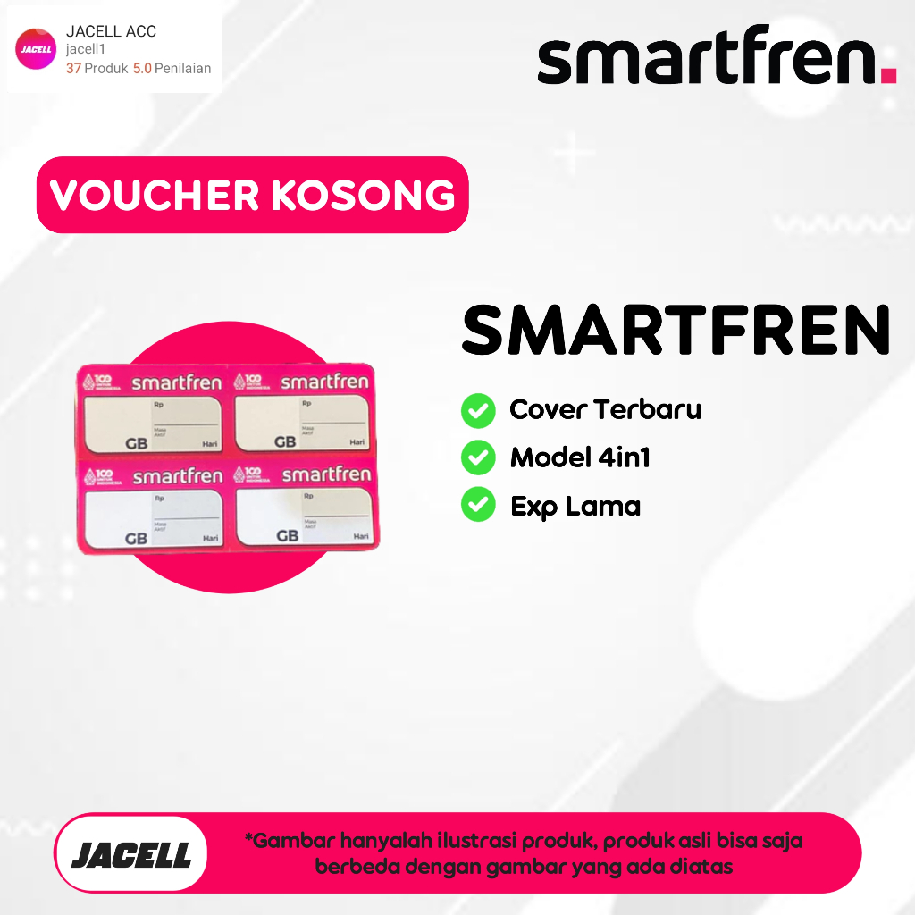 VOUCHER KOSONG SMARTFREN - BAHAN INJECT