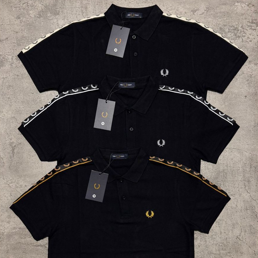 Polo Shirt Fred Taped Premium//Kaos Polo Fp Shoulderlist//Lakos Branded Pria//Wangki Shoulderlist