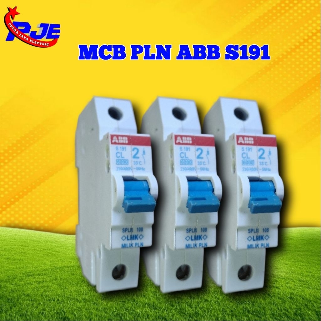 MCB PLN ABB S191 1PHASE. TERSEDIA 2A. 4A. 6A. 10A. KUWALITAS ORIGINAL
