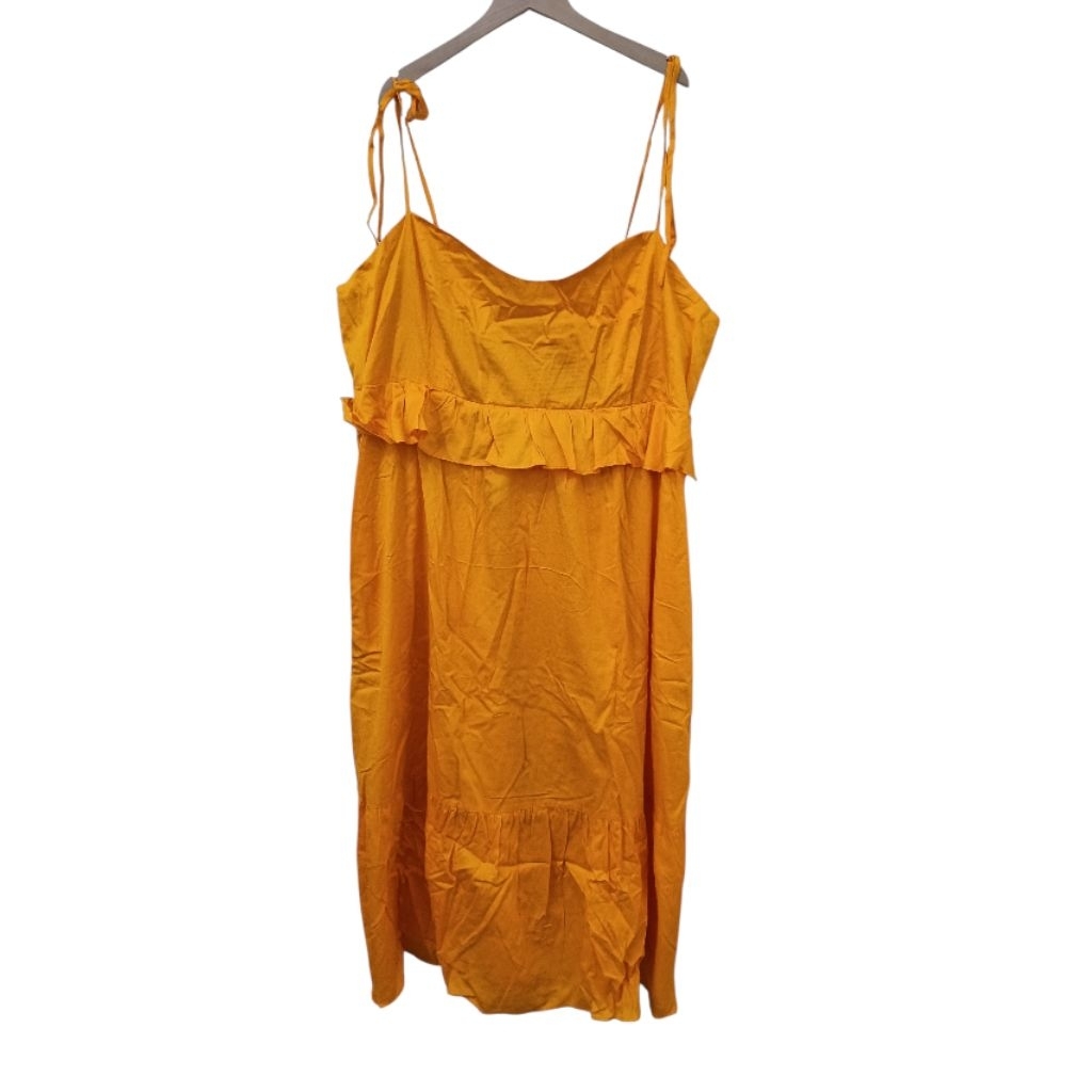 New dress tali Amazon Essentials kuning bahan katun adem XXL