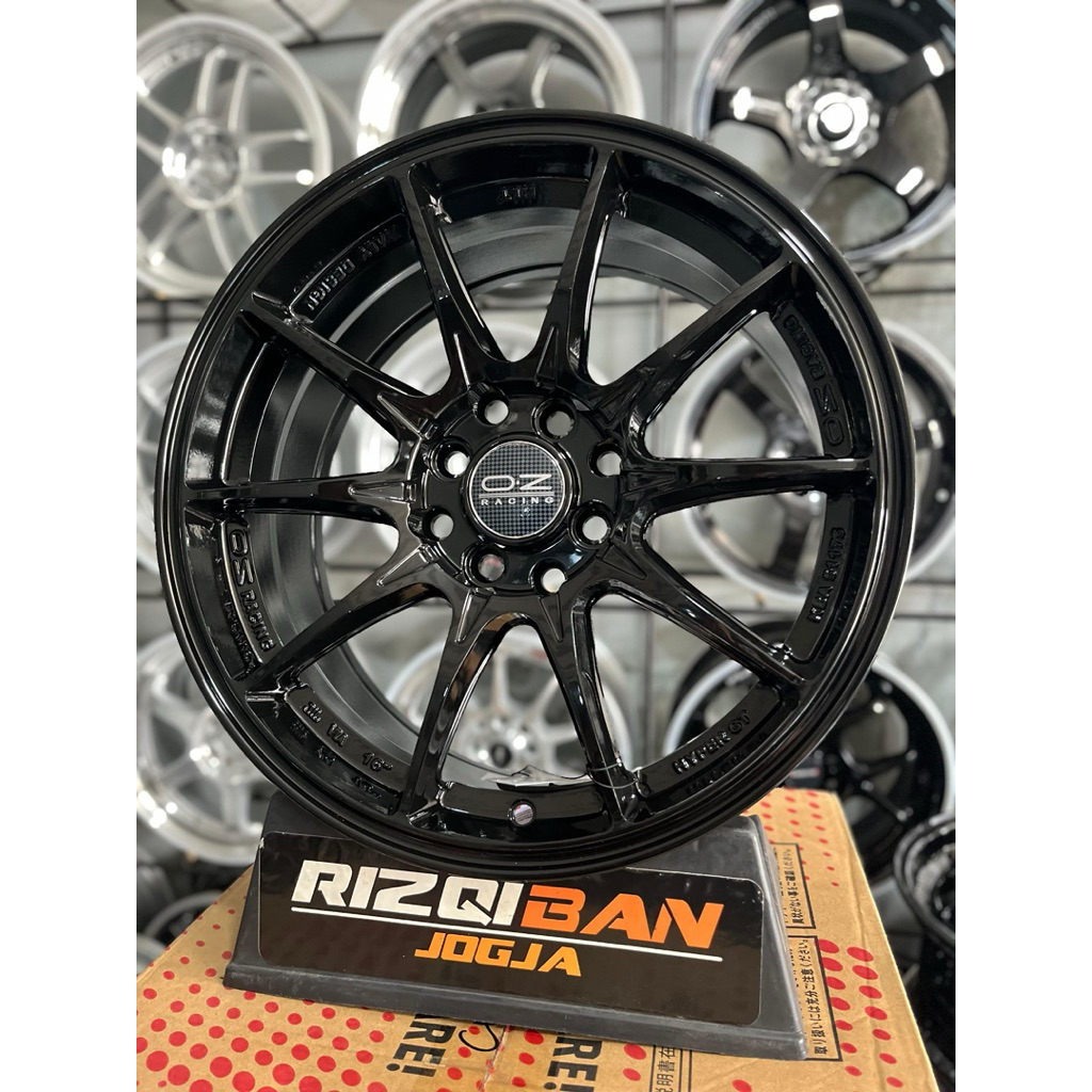 velg OZ GT r16 black glossy by YUSTA pcd 4x100/114 kondisi baru