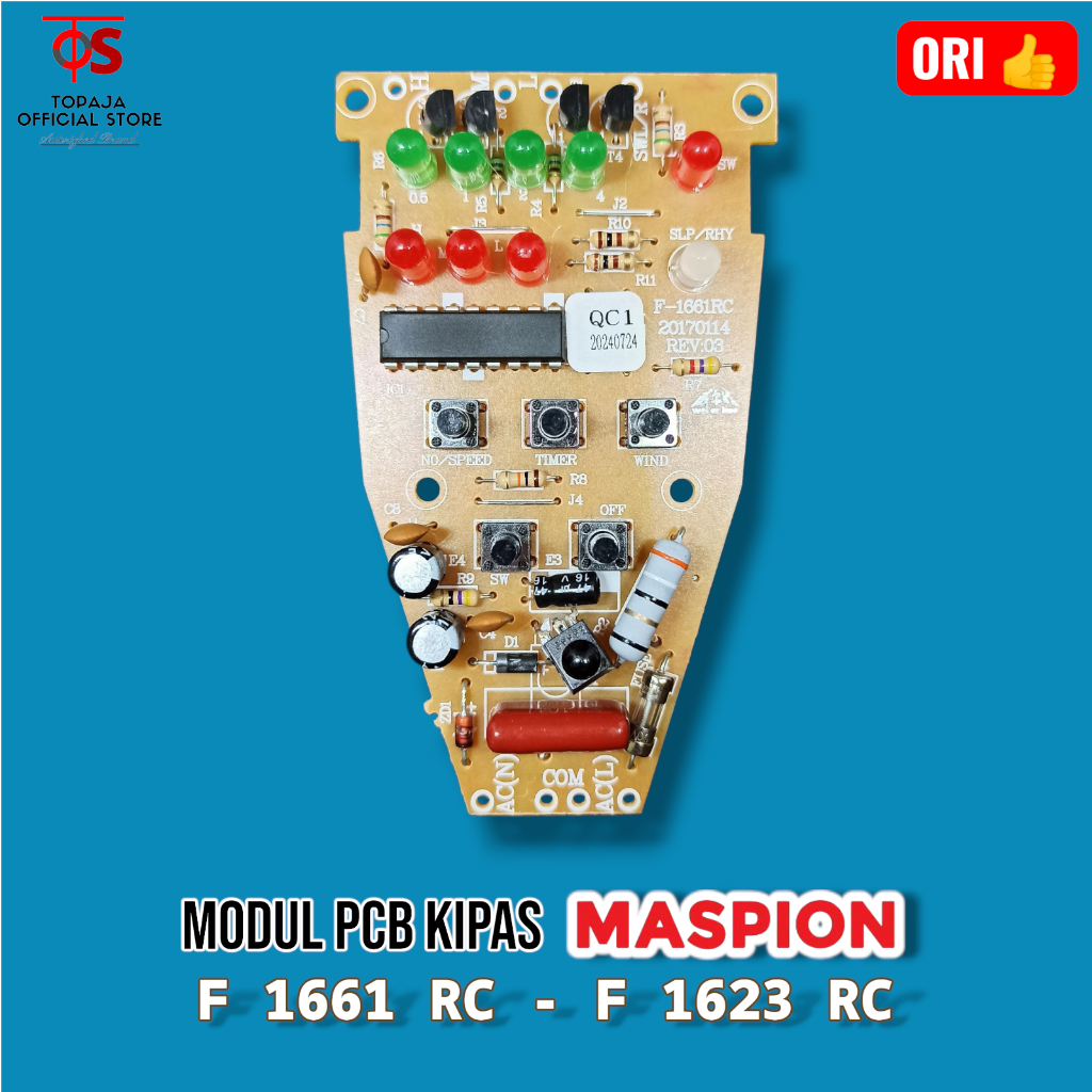 Modul PCB Kipas Angin Berdiri Stand Fan MASPION F 1661 RC - F1623 RC - F 173RC - PCB Kipas Maspion