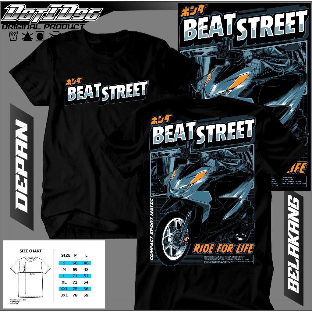 Lpride Kaos Motor Beat Street // Kaos Beat Street // Baju Beat Street // Beat Street