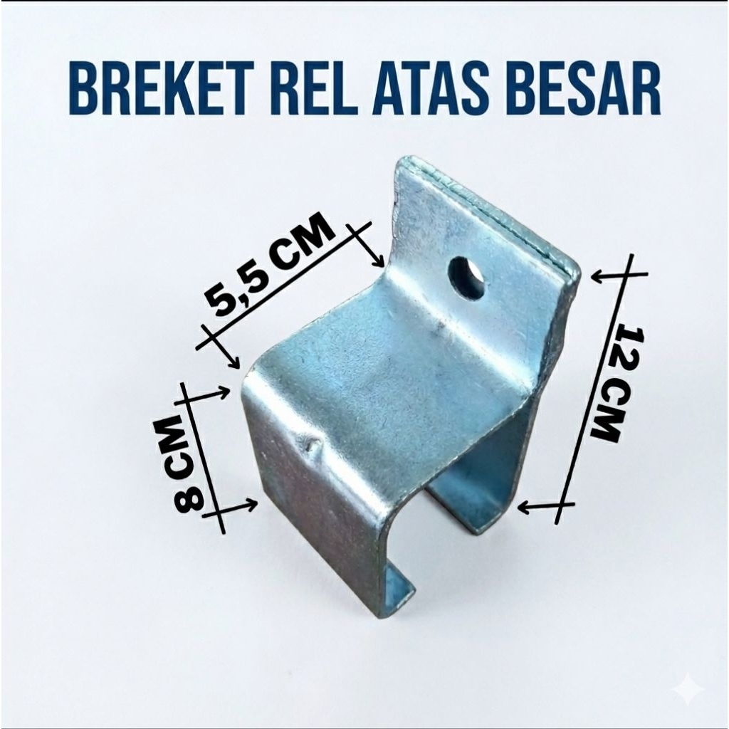 Bracket rel atas henderson Ukuran Besar pengunci Rel pintu Henderson besi