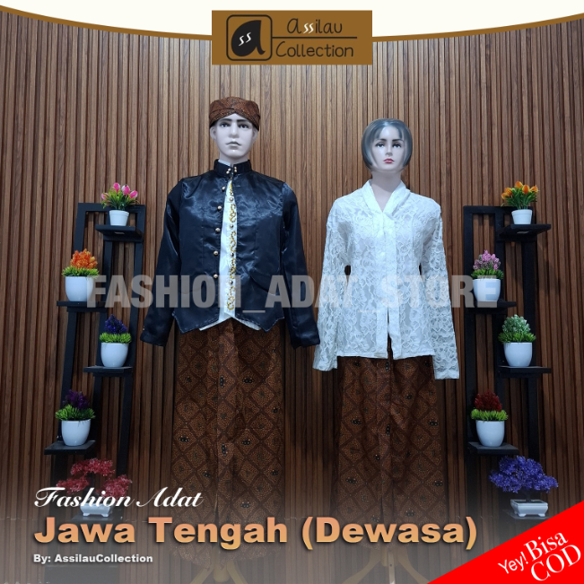Baju Adat Dewasa Beskap JAWA TENGAH JATENG Pria Cowok / Wanita Cewek | Pakaian Tradisional JAWA TENG