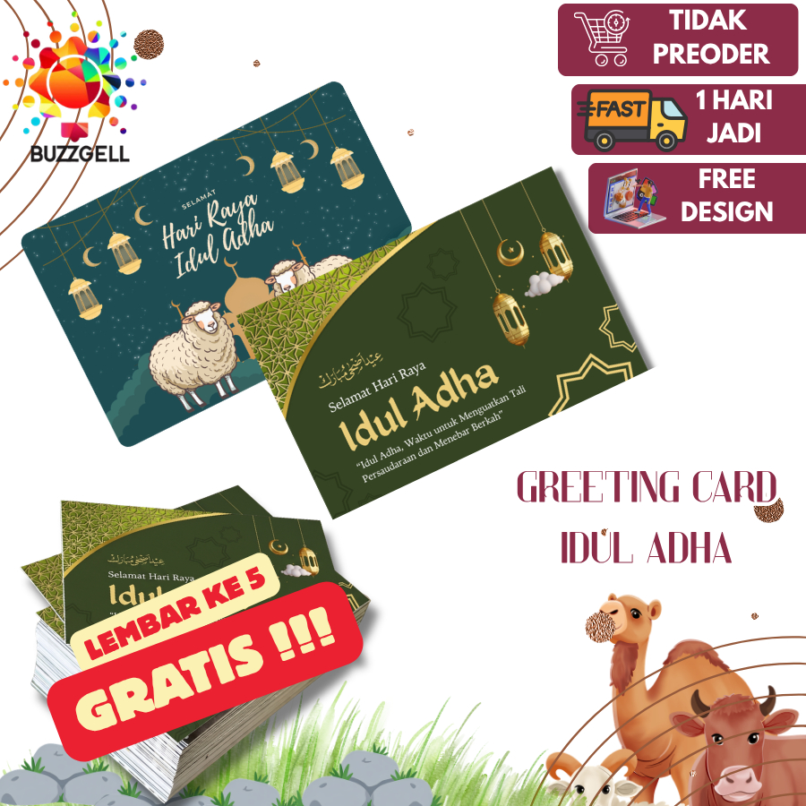 Kartu Ucapan Lebaran Adha Kartu Thankyou Qurban Free Desain Custom
