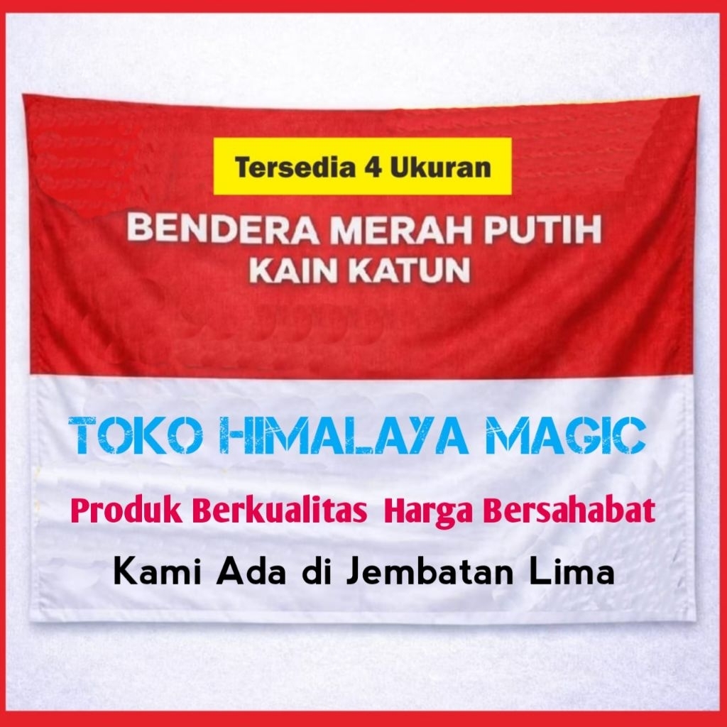 Bendera merah putih Kain katun