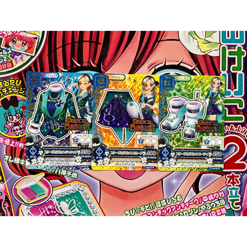 Kartu Aikatsu Rin Kurosawa Stardom Rabbit Coord Dance Fusion Cool Fairy Tale Rare Card Set Original 
