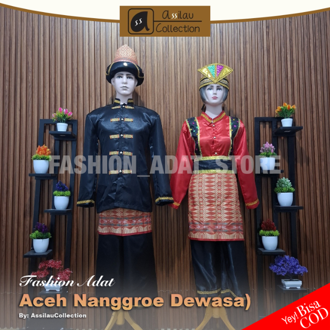 Baju Adat Dewasa ACEH NANGGROE Pria Cowok / Wanita Cewek | Pakaian Tradisional ACEH NAGGROE Dewasa |