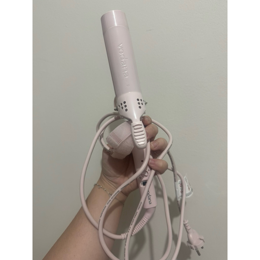 VODANA GLAMWAVE CURLING IRON POWDER PINK 40MM PRELOVED