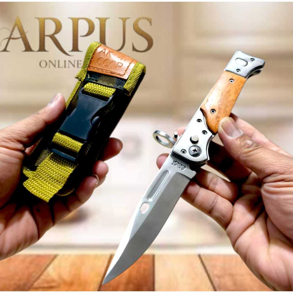 Alat Potong Outdoor Survival Tactical Camping Portable Desain Unik + sarung