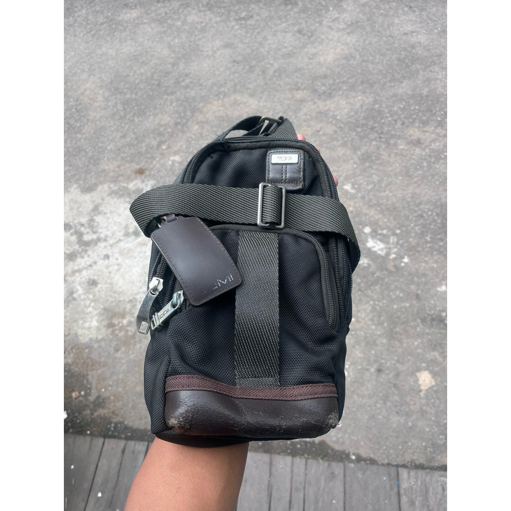 TUMI Alpha Bravo Monterey Sling Bag Ballistic Nylon & Leather