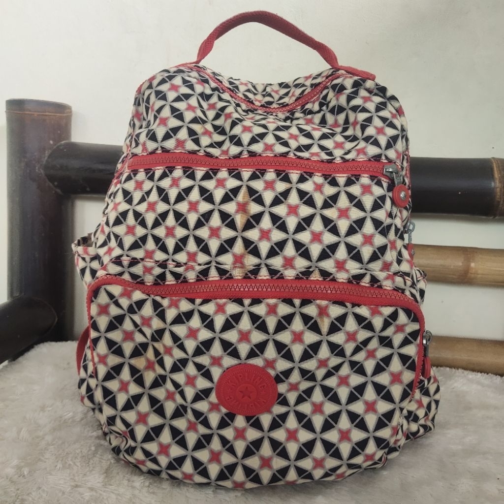 preloved tas ransel kipling motif