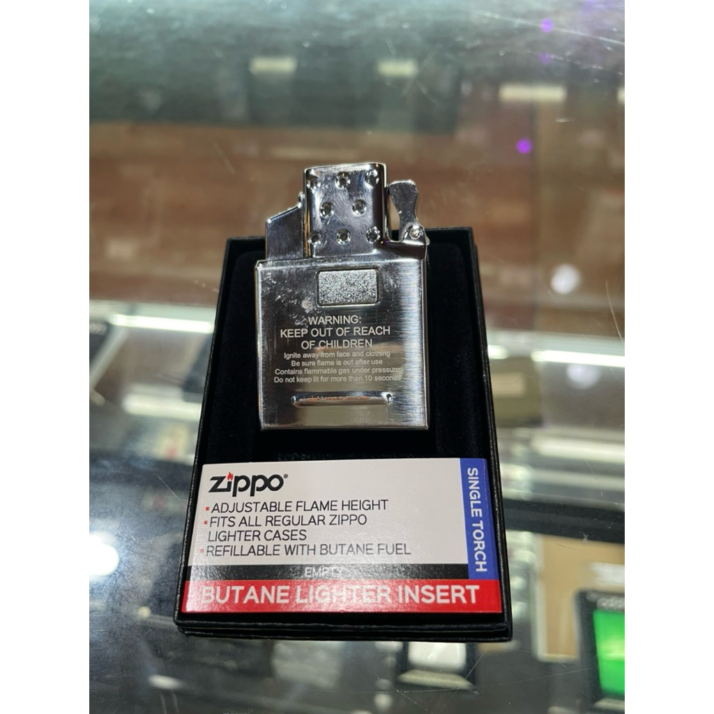 SECOND LIKE NEW Zippo 65826 Butane Lighter Insert Single Blue Torch