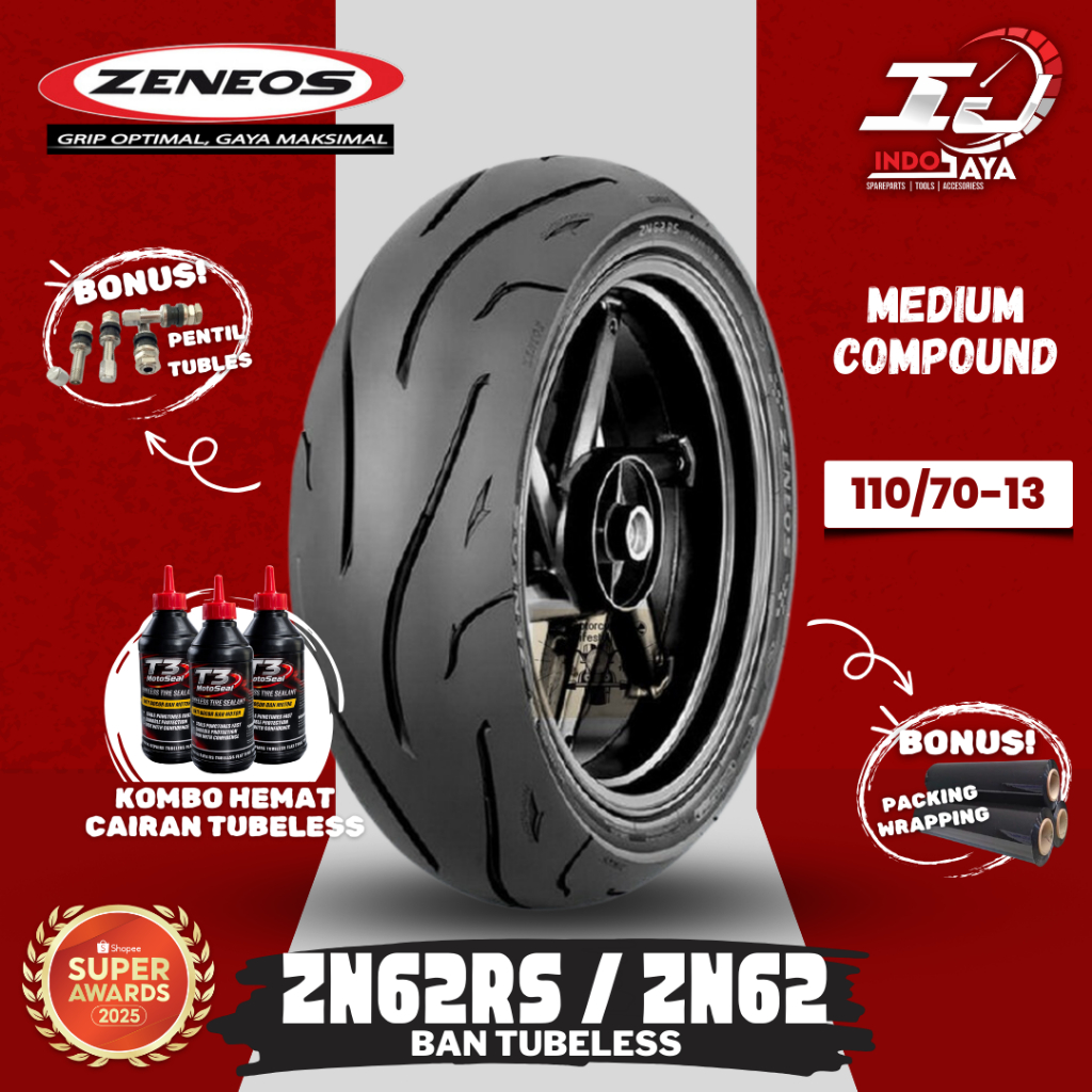 [READY] BAN LUAR TUBELESS ZENEOS ZN62 (110/70-13) BAN NMAX / BAN DEPAN BELAKANG MOTOR N-MAX / N MAX 