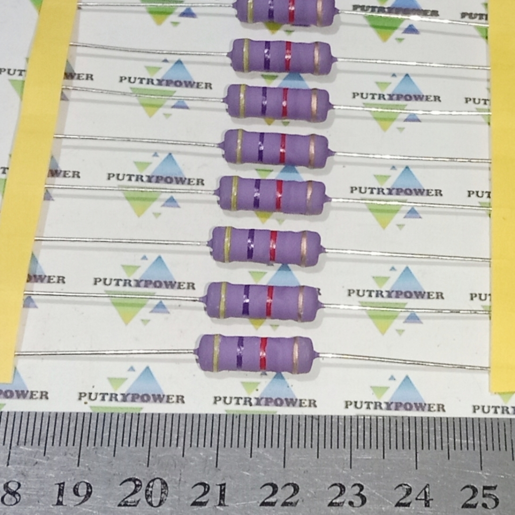 5 PCS UNGU 4K7  3W 5% kaki tembaga resistor 4.7 k 3 watt  4,7 kilo ohm 3 w 3watt 5 persen 4k7 3w