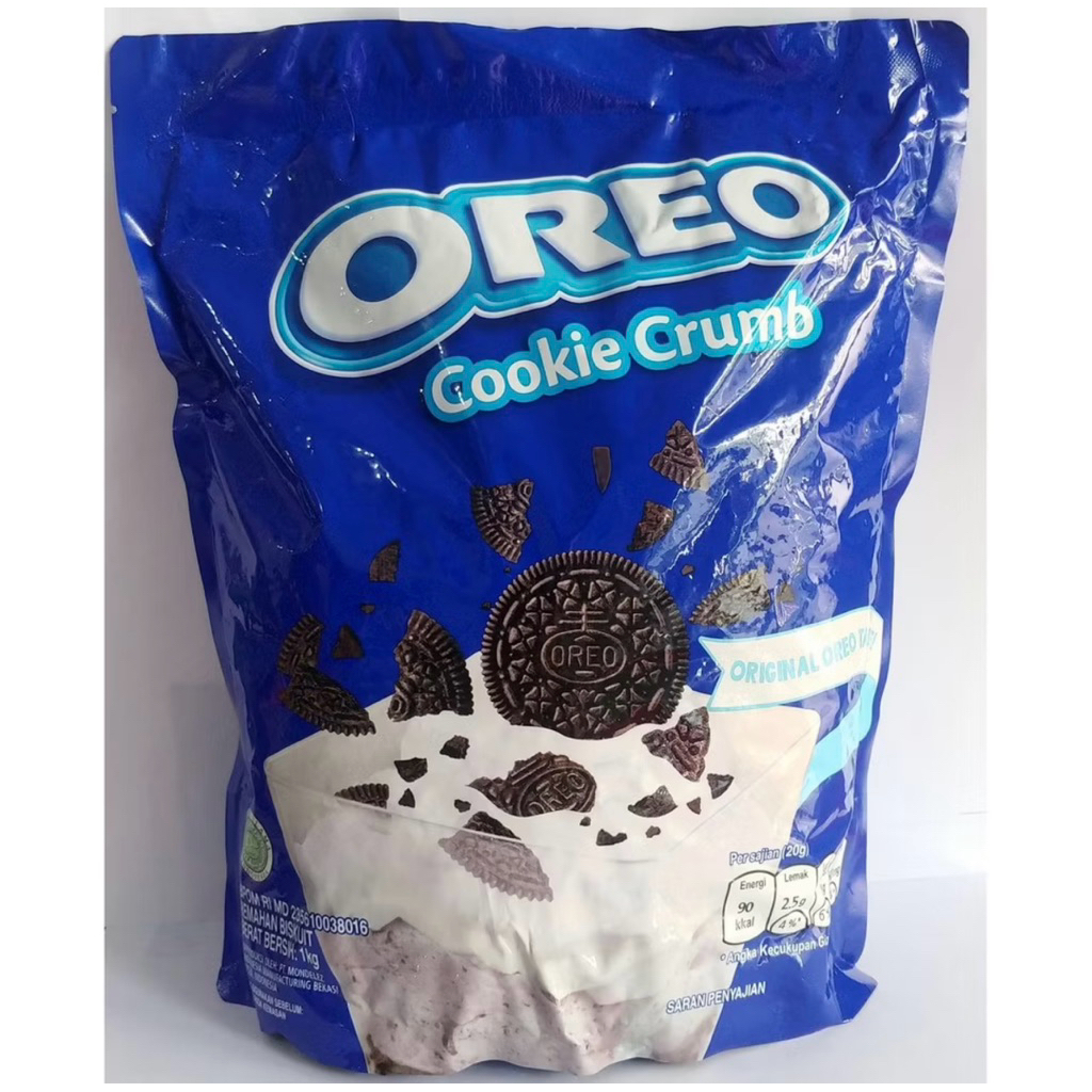 Oreo Crumb Cookie 1 KG - Bubuk Kasar Biskuit Asli, Tanpa Krim, Cocok untuk Toping