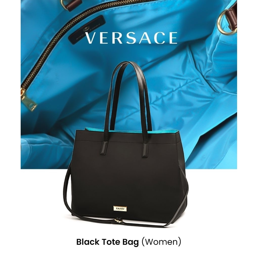 [LIMITED EDITION] ORIGINAL VERSACE - BLACK TOTE BAG