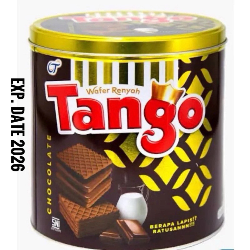 Kue Wafer Cokelat Tango Kaleng 240g - Snack Lezat & Praktis