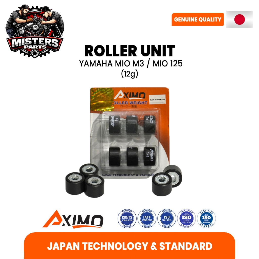 AXIMO - Roller Weight Set Aximo Yamaha Mio M3 / Mio 125 Blue Core / AKS SSS 2014 2015 2016 2017 2018