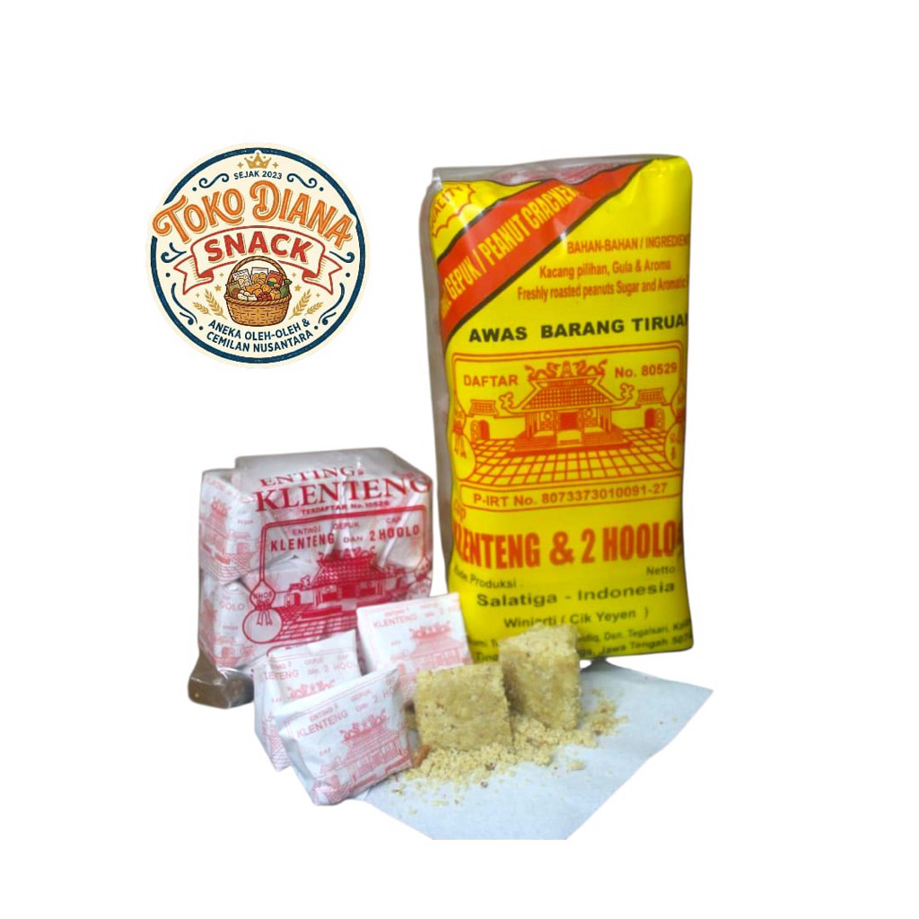 enting enting gepuk cap klenteng & 2 hoolo enting enting kacang gepuk cap klenteng & 2 hoolo