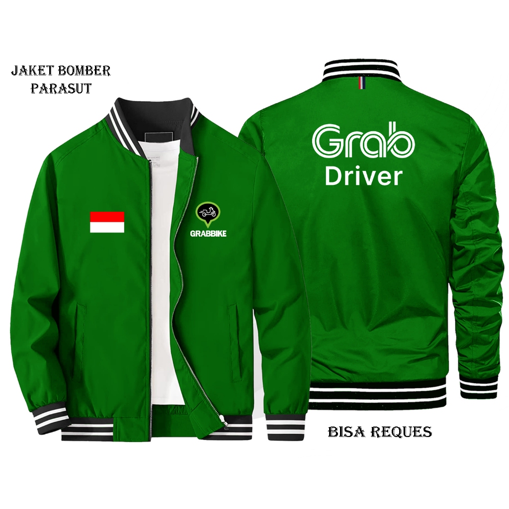 Jaket Driver Grb (Grabb+++) | Jaket Bomber Pria Parasut | Jaket Outdoor Waterproof | Jaket Ojol, Jak