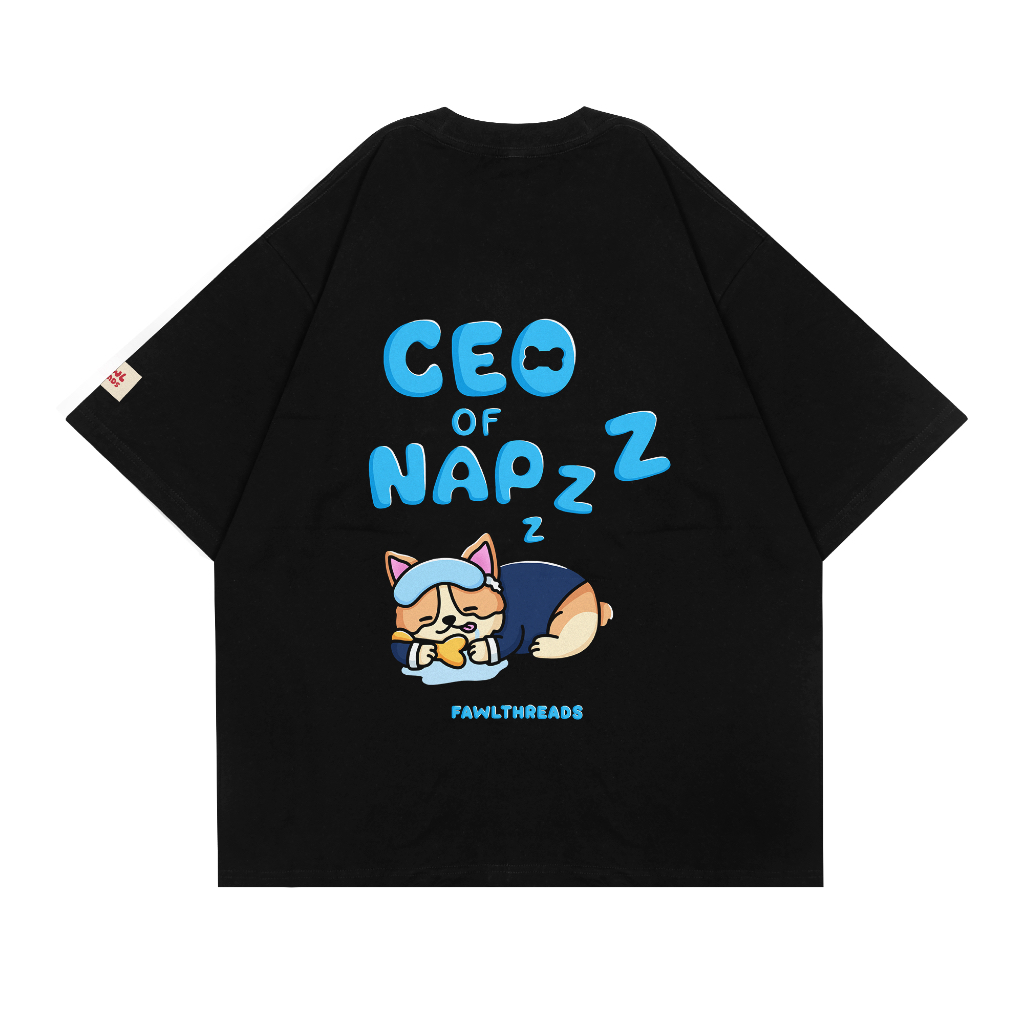 FAWLTHREADS - CEO OF NAPS T-SHIRT // BLACK