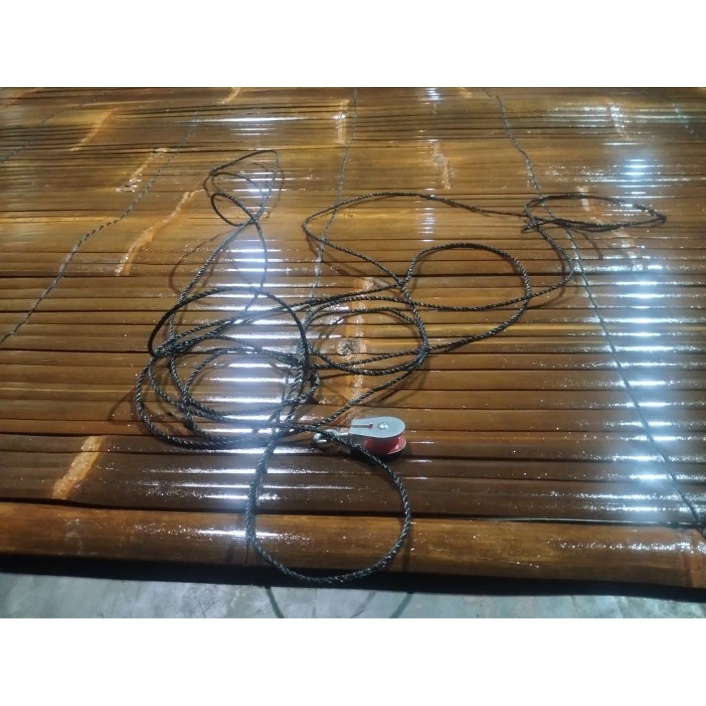 Tirai Bambu kulit lebar 200 cm Tahan Cuaca, Tahan Rayap, Desain Elegan, tirai outdoor atau indoor, K