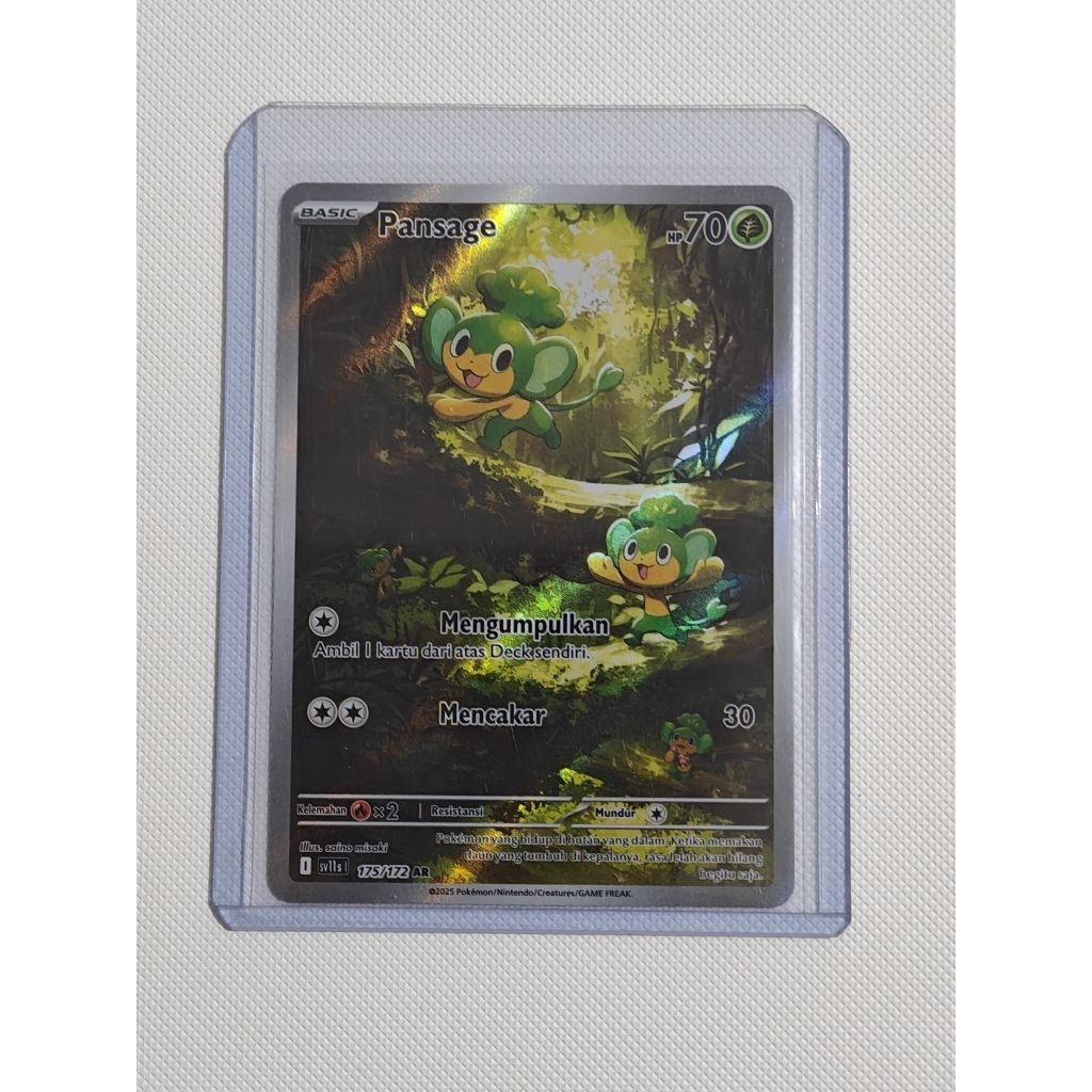 Kartu Pokemon Pansage AR Original