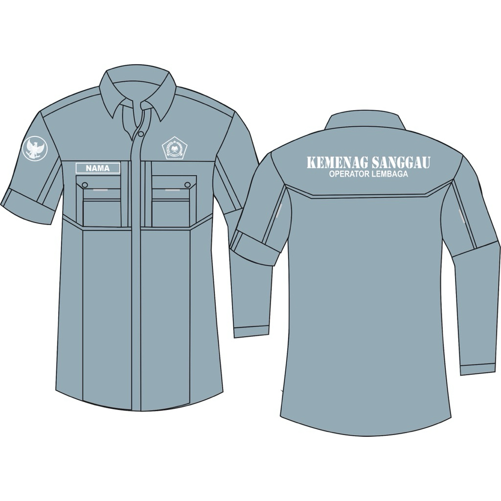 KEMEJA TACTICAL PREMIUM CUSTOM TUNIK // CUSTOM SIZE BESAR // BORDIR TIMBUL /3D