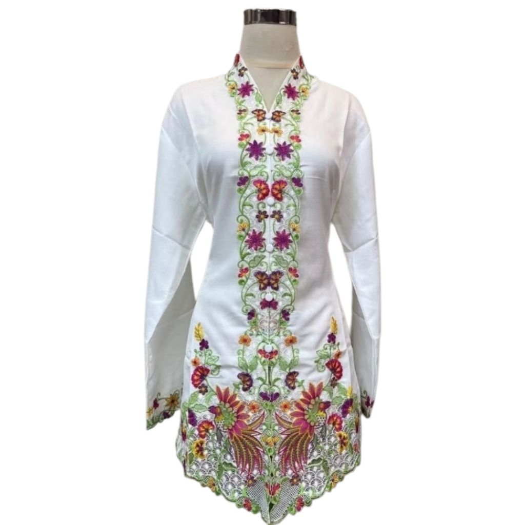 New Atasan kebaya encim katun bordir motif merak - kebaya encim Kartini  - Kebaya Encim betawi - Keb