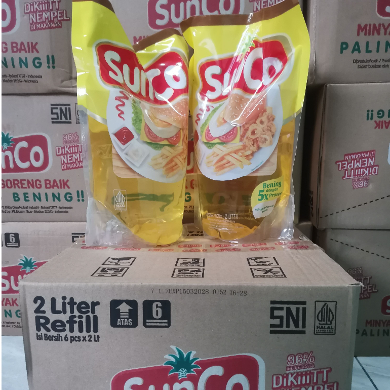 Minyak Goreng Sunco 2 Liter 1 Karton Isi 6 Pouch Promo