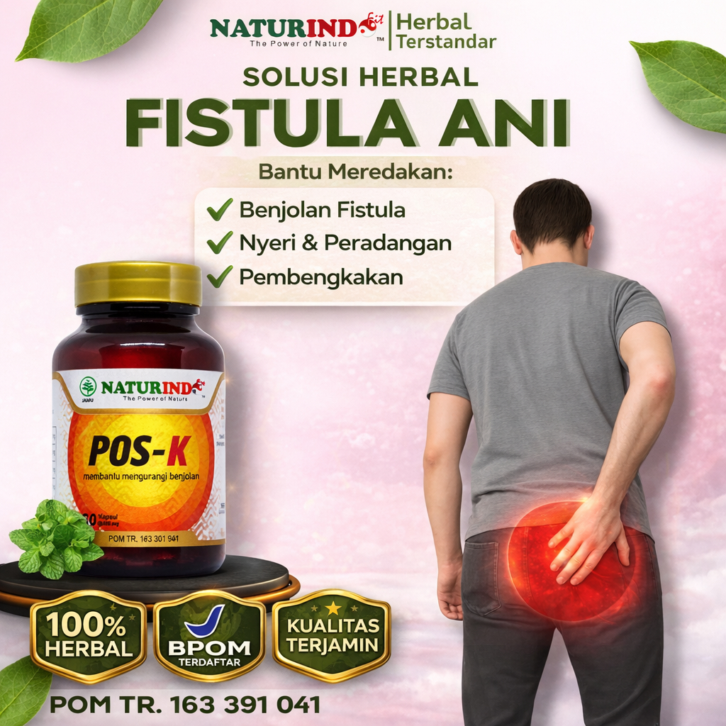 Obat Fistula Ani Bisul Pantat Bernanah Abses Perianal Nyeri Anus BAB Berdarah Herbal Naturindo