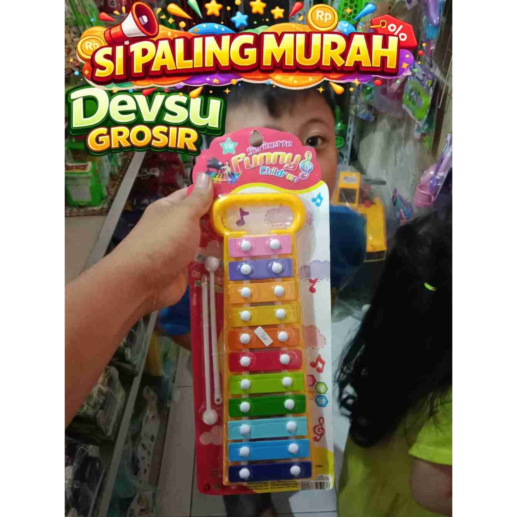MAINAN XYLOPHONE KARAKTER MURAH. mainan alat music gambang xylophone Musikal menghapal warna