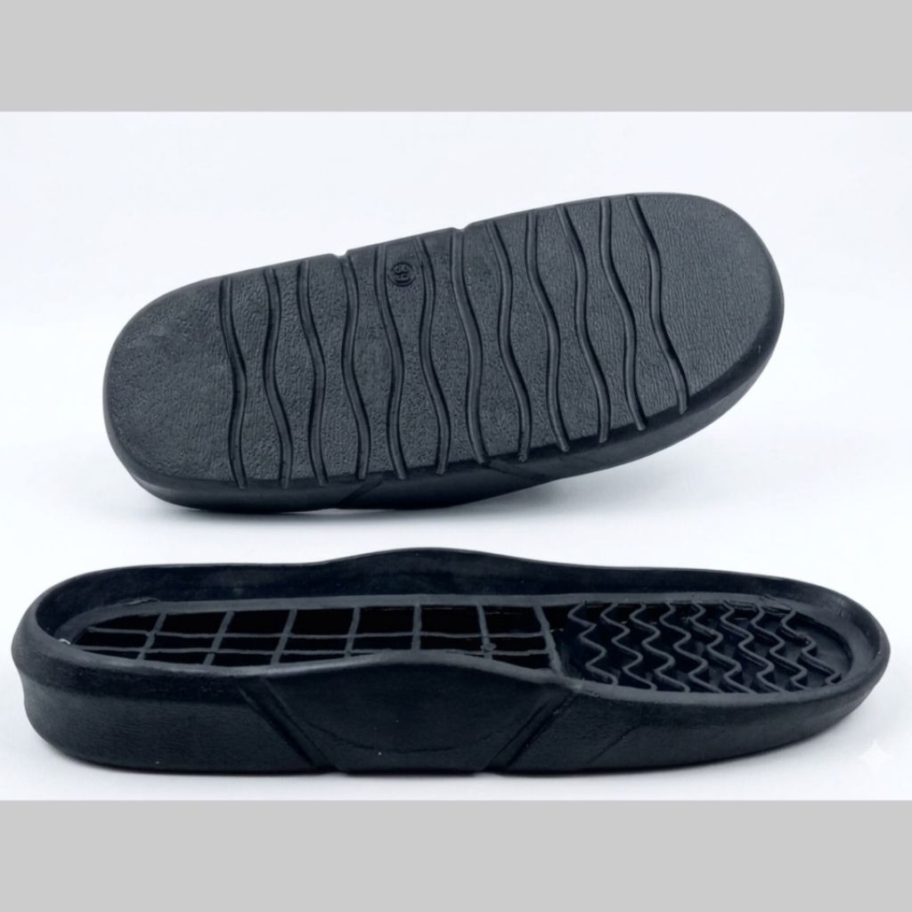 Outsole Sandal TPR MSR 166 Warna Hitam Cocok Untuk Sandal Pria Sandal Puyuh Sandal Carvil Sandal Cas