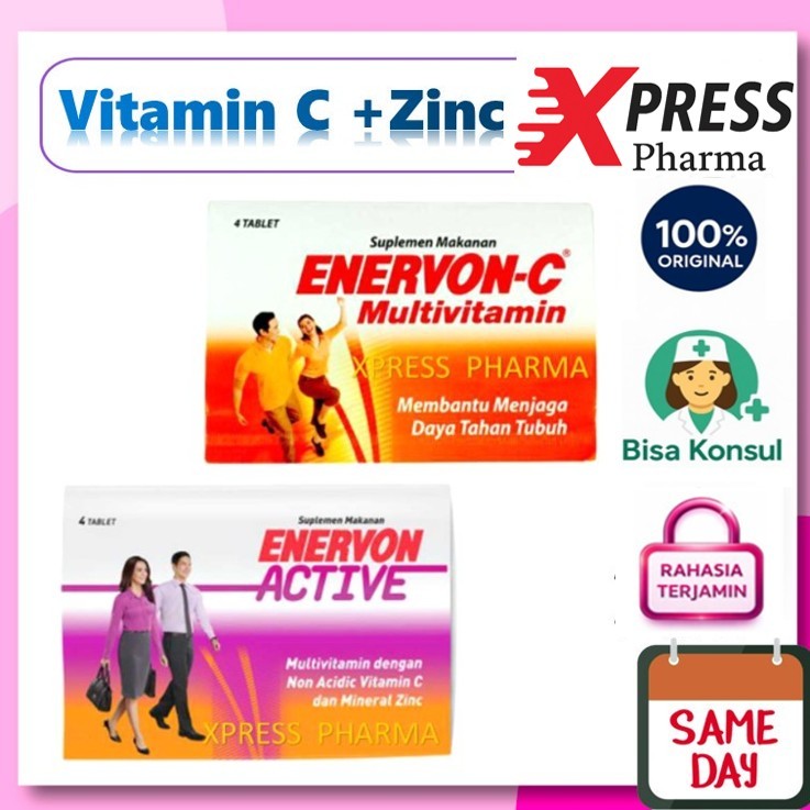 XPRESS  Enervon C Tablet Enervonce Vitamin imun Bio Calci Ester C Holisticare Biocalci