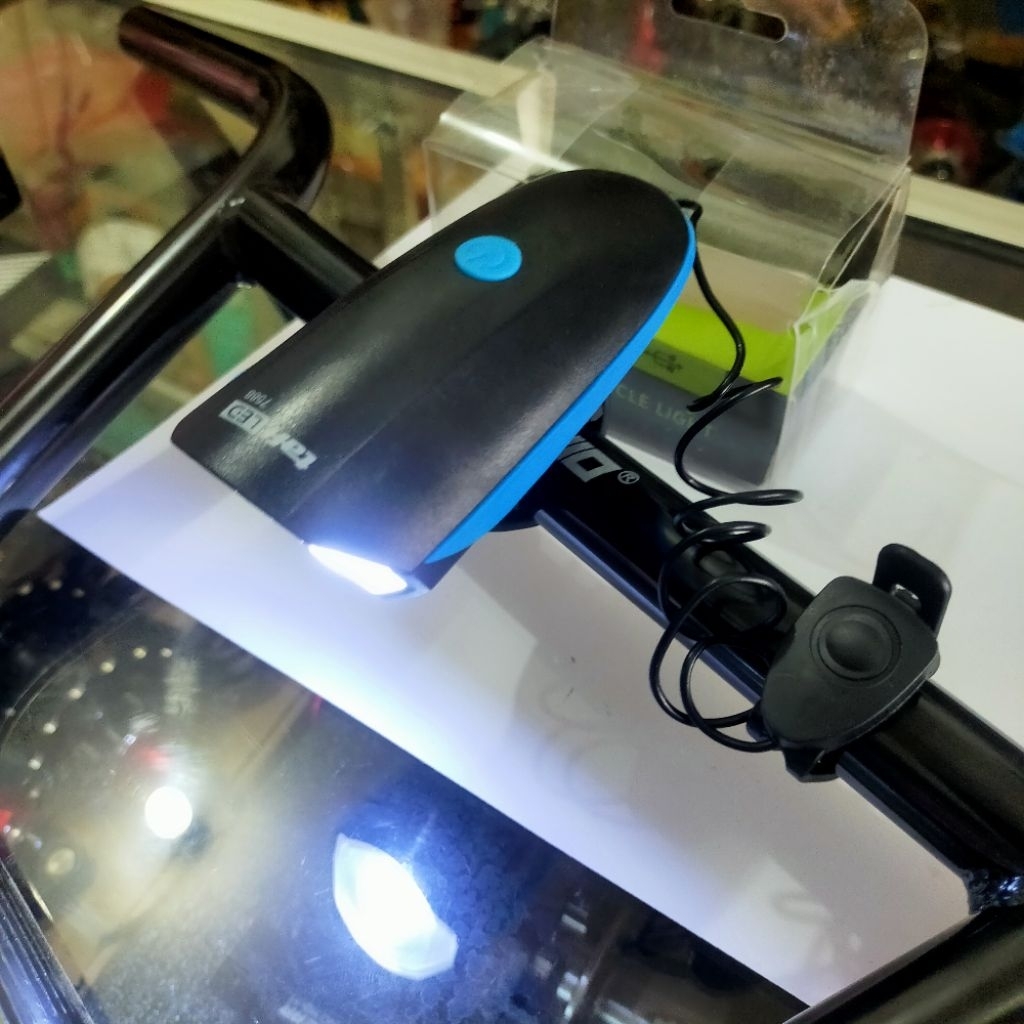 lampu depan sepeda klakson red lampu center sepeda charging