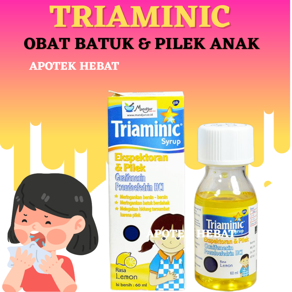 Triaminic Ekspektoran Kuning Obat Batuk Pilek Anak Batuk Berdahak