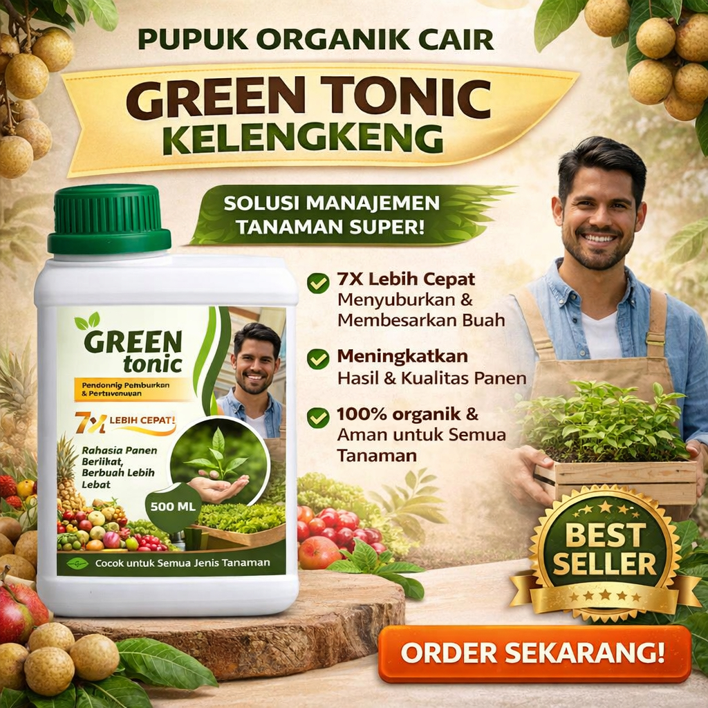 BioAlfa - Pupuk Organik Green Tonic Booster Kelengkeng 500ml Pembungaan Lebat Perangsang Buah Cepat
