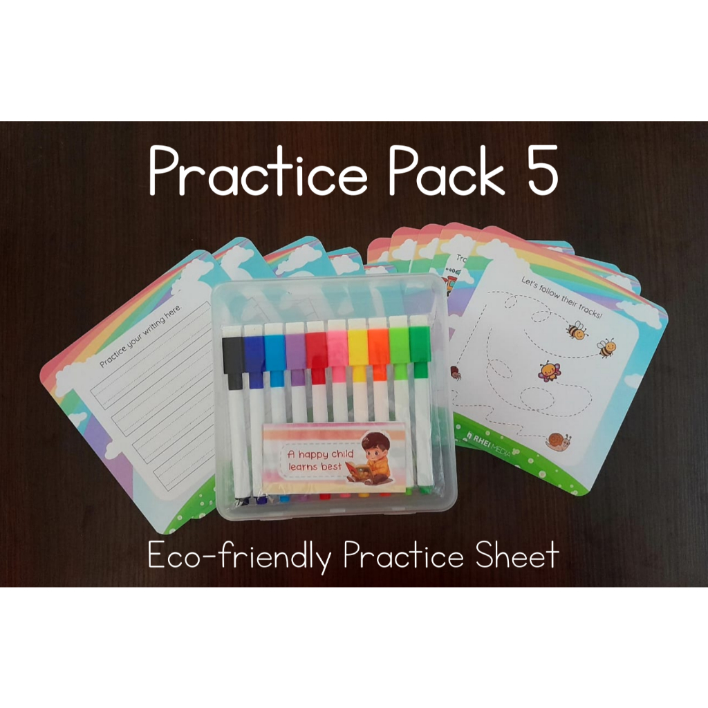 [Ecer] Eco-friendly Practice Kit, Paket lembar latihan menulis anak