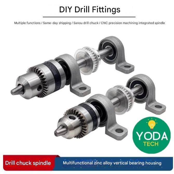 Rakitan Spindle Bor Duduk Rakitan As Dinamo B10 DIY Table Saw Lengkap Pulley Timing Belt (8865)