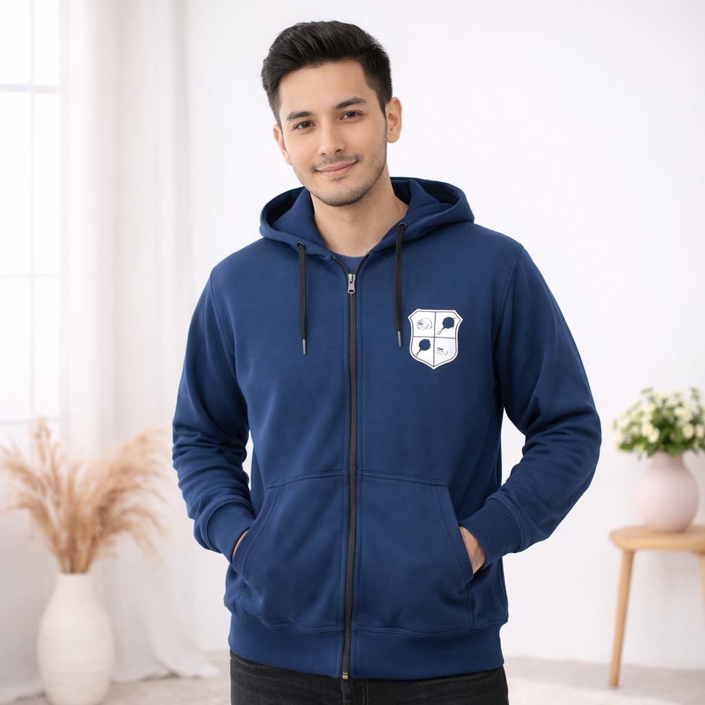 Jaket Resleting Dewasa - Jaket Resleting Black Seven