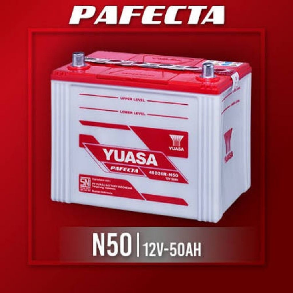 aki yuasa 12vol 50ah.batrray yuasa 50amper basah