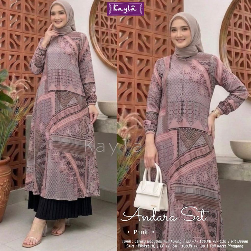 BISA COD GAMIS   KIRRA SET //ANDARA  SET    BY KAYLA
